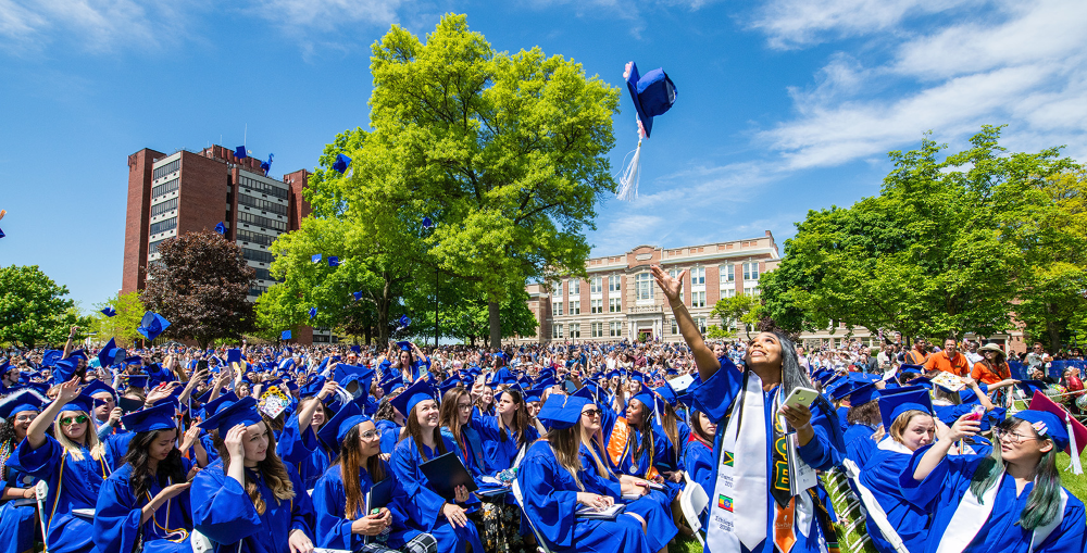 Students at Commencement